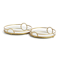 Design Shop Hudson Mirrored Trays, Set Of 2