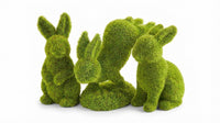 Set of 3 Mossy Sitting Bunnies
