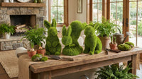 Set of 3 Mossy Sitting Bunnies