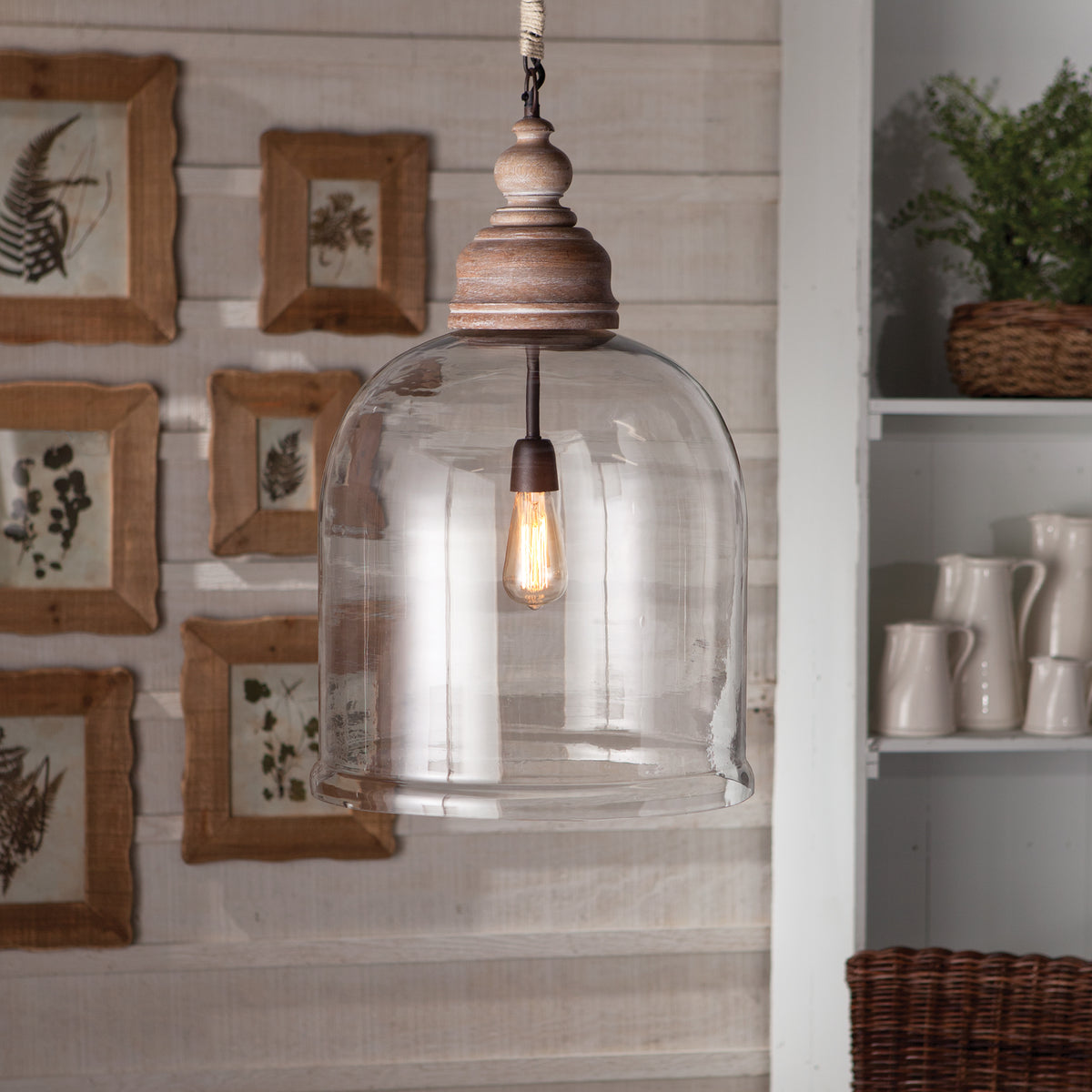 Design Shop Vintner'S Cloche Pendant 26"