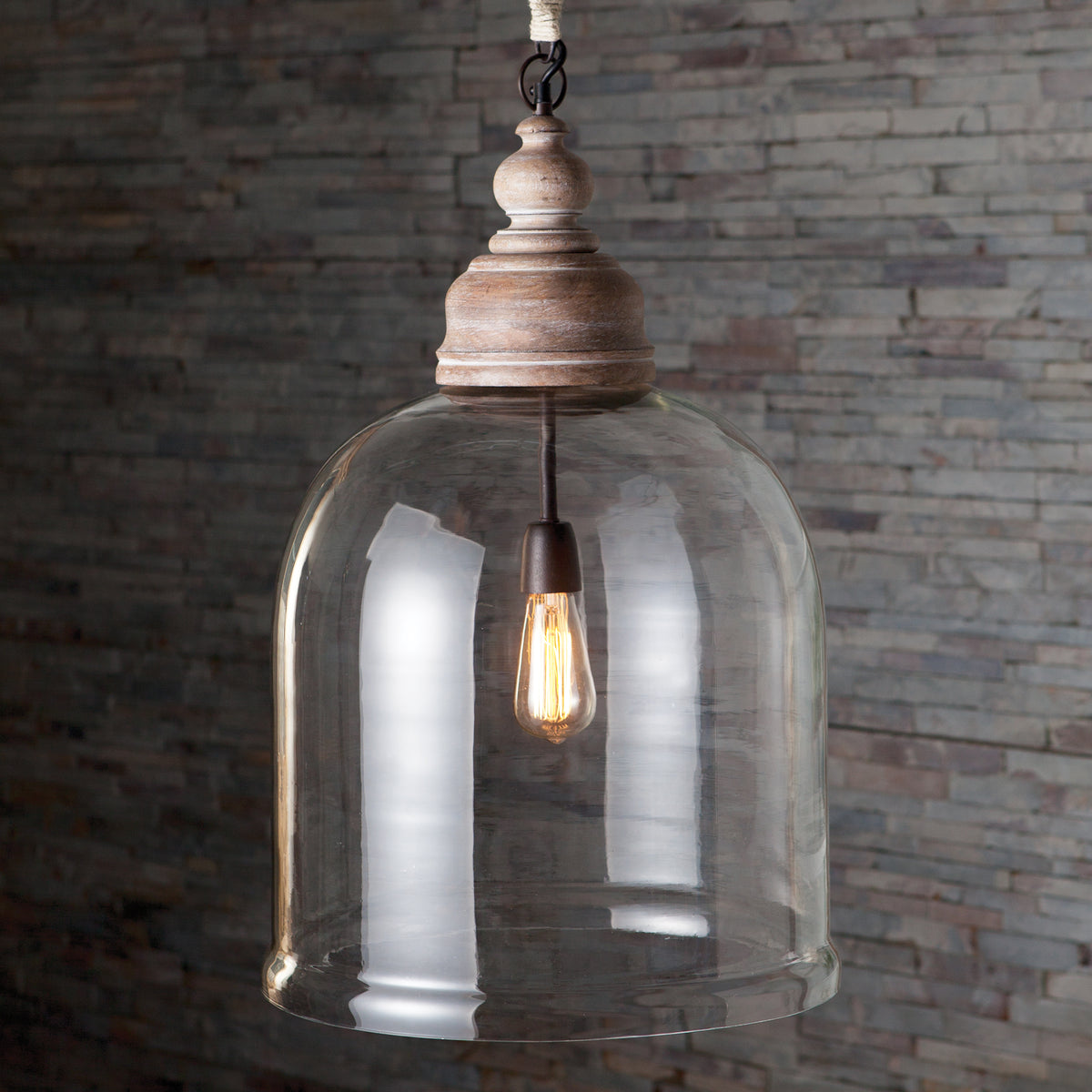 Design Shop Vintner'S Cloche Pendant 26"