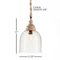 Design Shop Vintner'S Cloche Pendant 17"