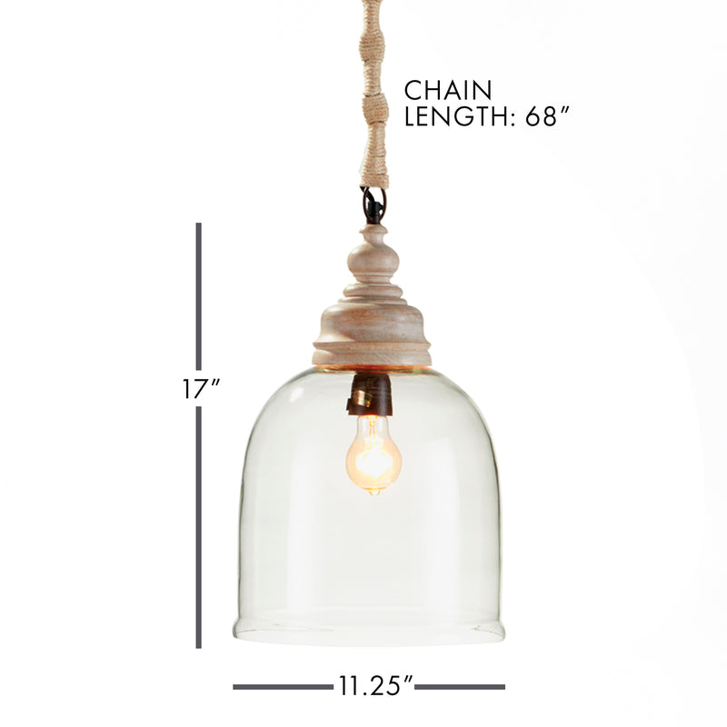 Design Shop Vintner'S Cloche Pendant 17"