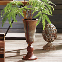Design Shop Weathered Metal Tapered Cone Urn