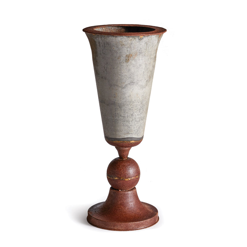 Design Shop Weathered Metal Tapered Cone Urn
