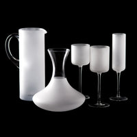 Abigails Frosted and Clear Carafe