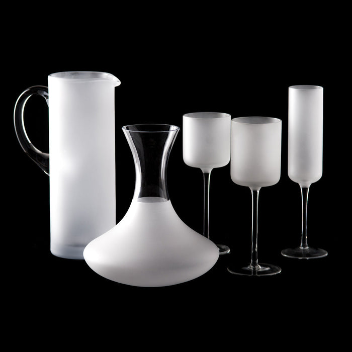 Abigails Frosted and Clear Carafe