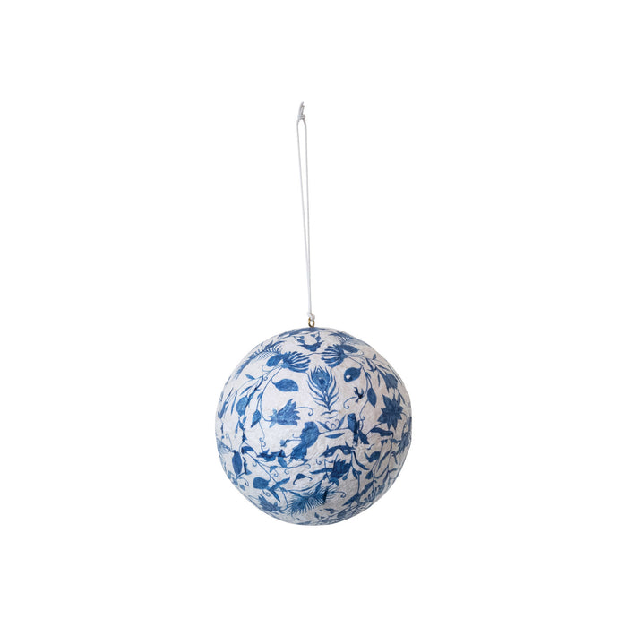 Design Shop Recycled Printed Paper Mache Ball Ornament (Each One Will Vary)