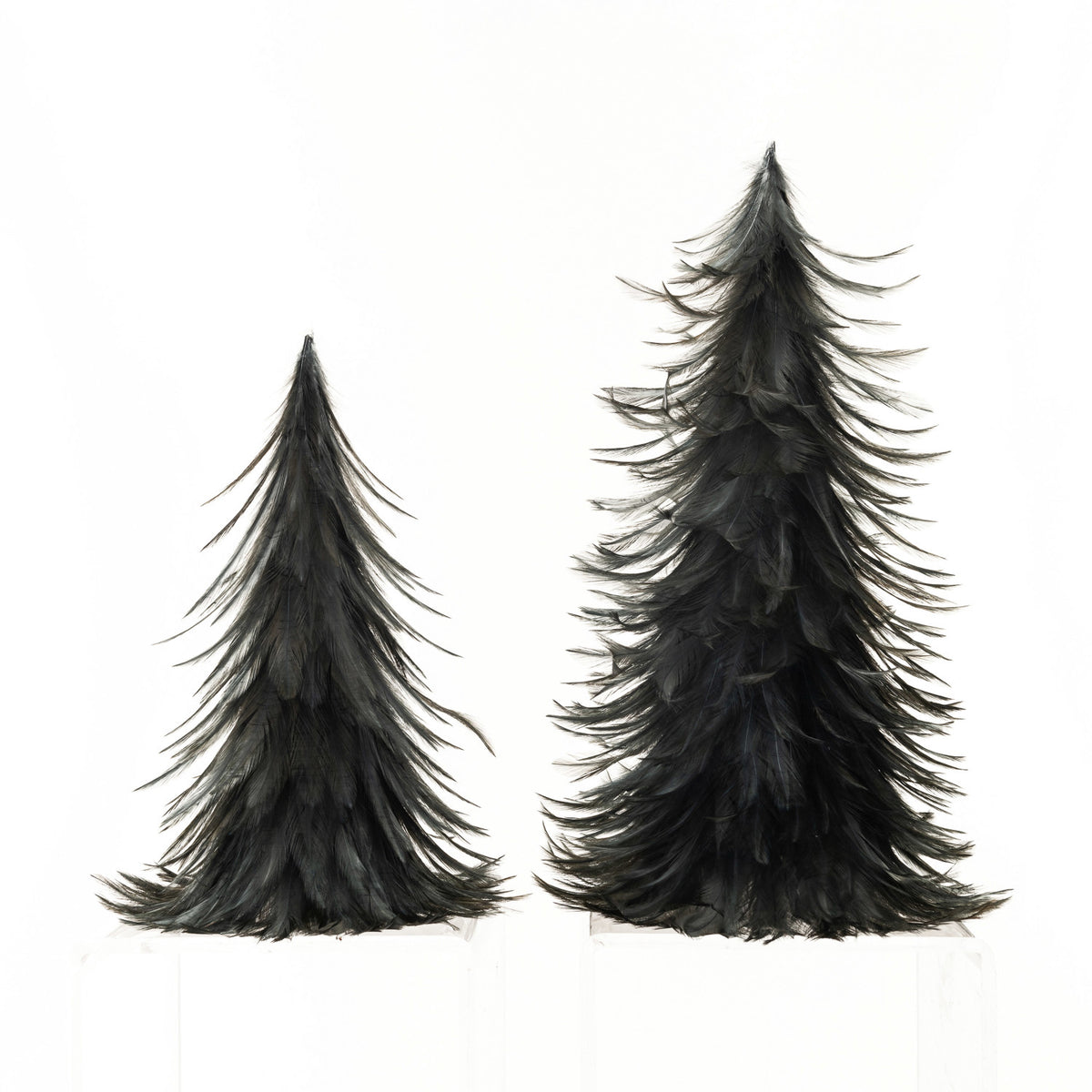 Design Shop Feather Trees, Navy Color, Set of 2