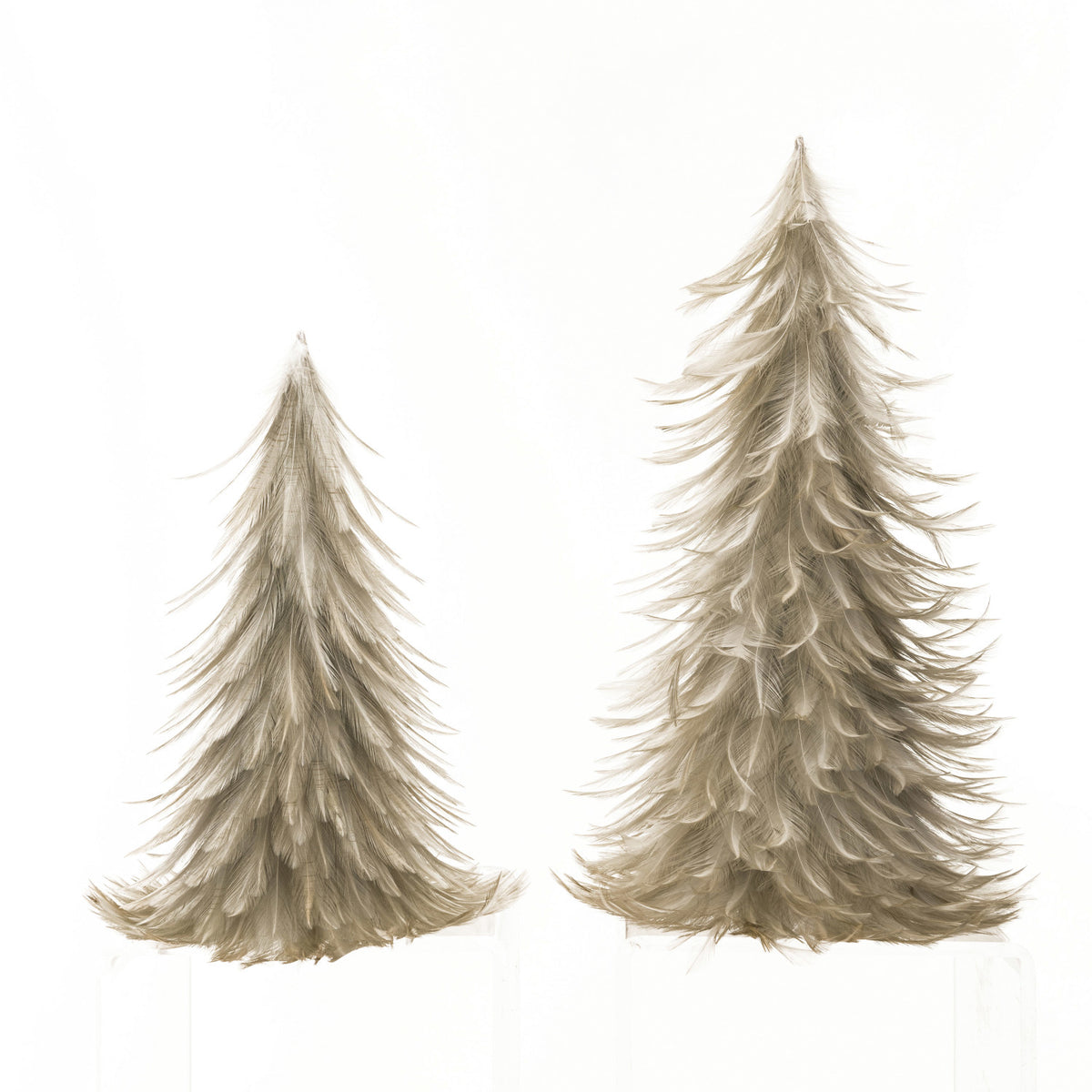 Design Shop Feather Trees, Grey, Set of 2