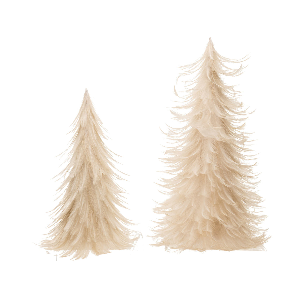 Design Shop Feather Trees, Cream Color, Set of 2