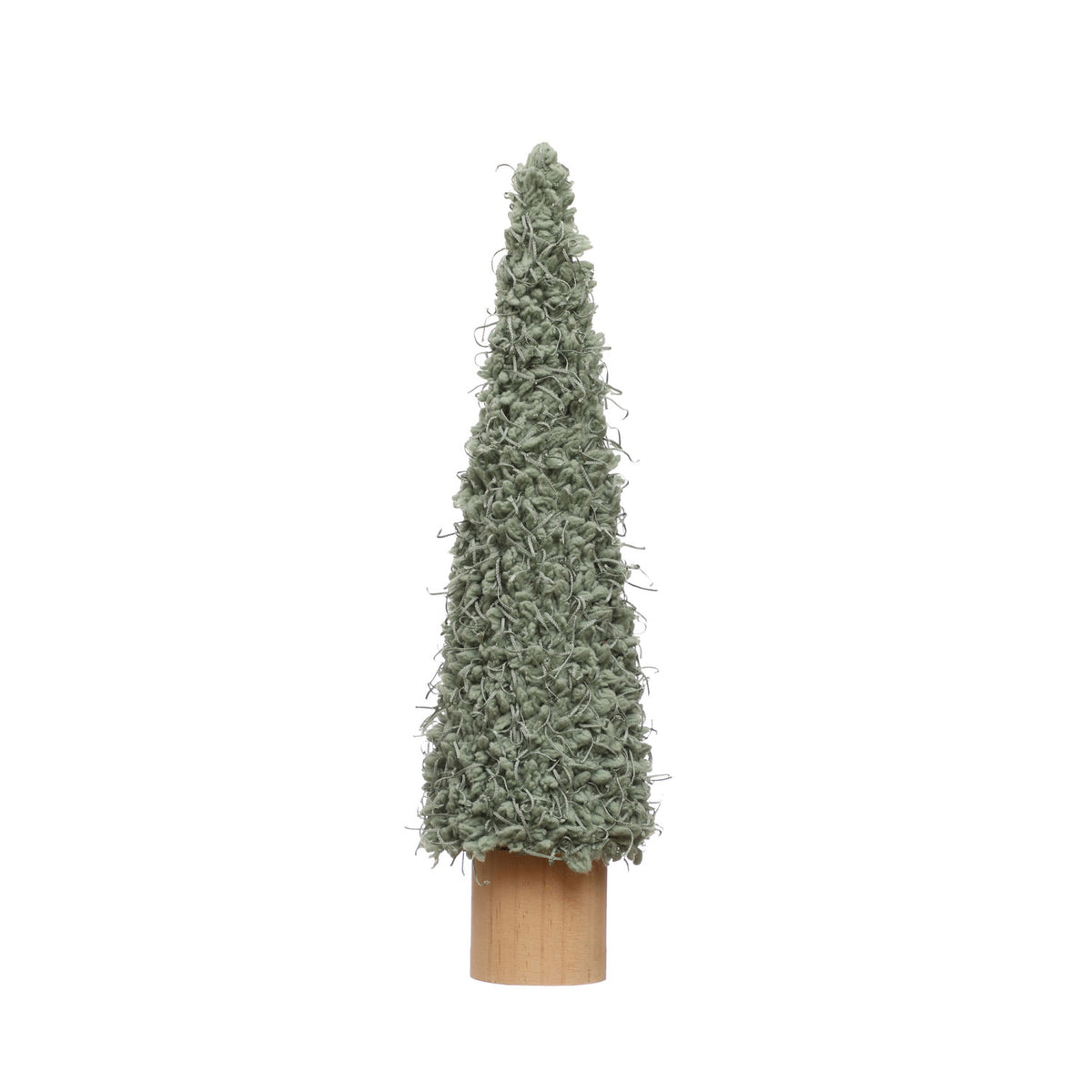 Design Shop 3-1/2" Round x 14"H Fabric Tree w/ Wood Base, Mint Color