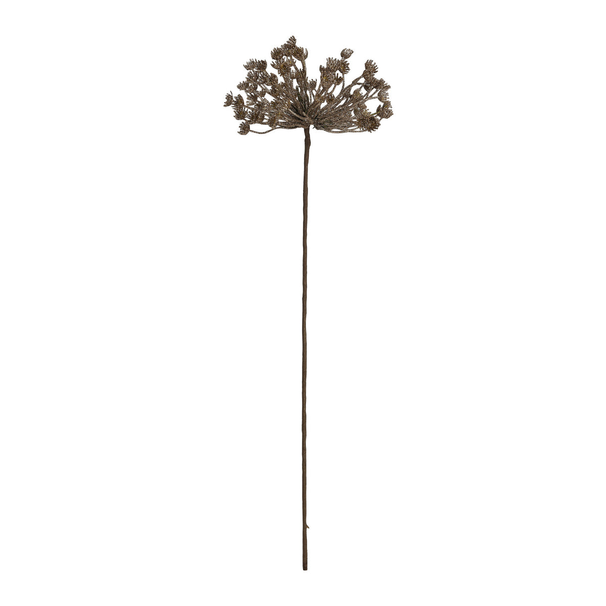 Design Shop Faux Queen Anne's Lace Stem w/ Glitter, Gold Color