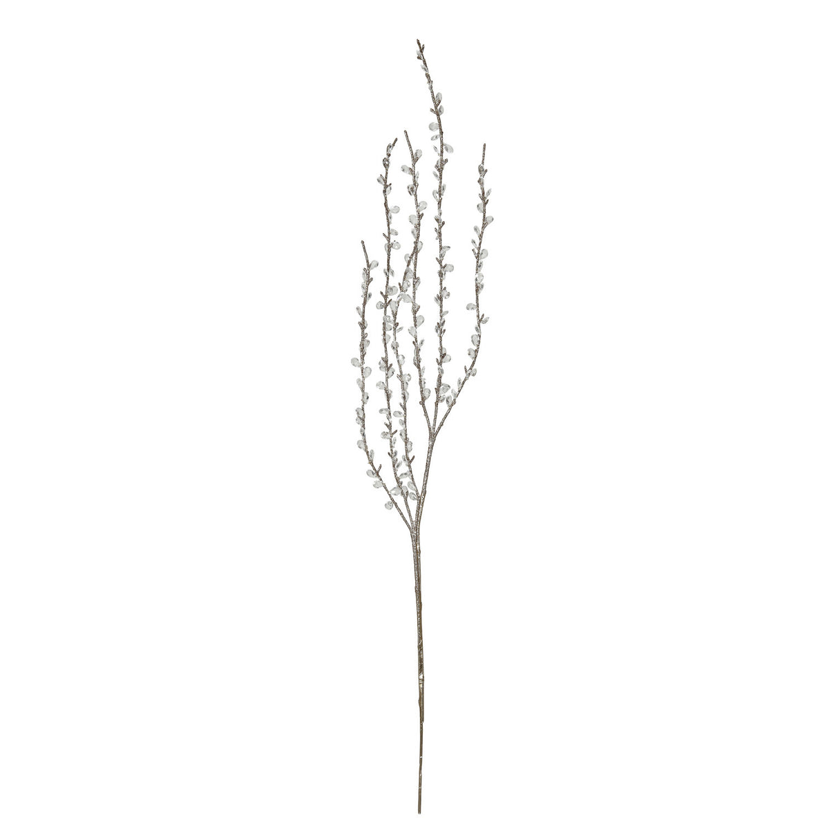 Design Shop Faux Twig Spray w/ Acrylic Jewels & Glitter, Gold Finish