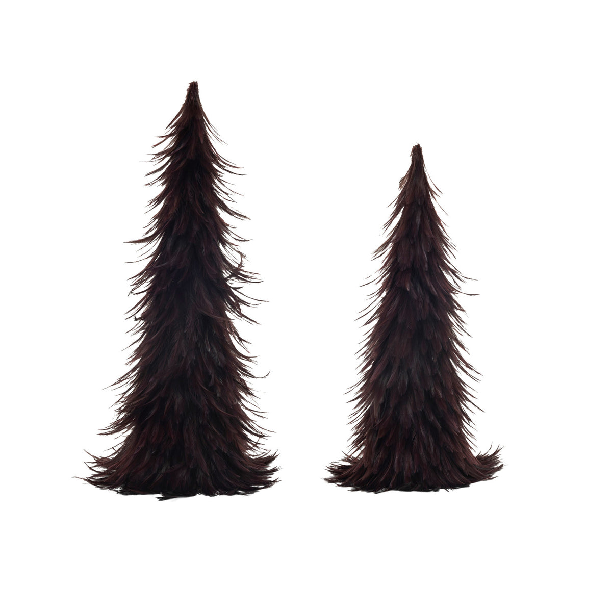 Design Shop Feather Trees, Burgundy, Set of 2