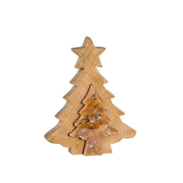Design Shop 9"H Mangowood Tree W/Star