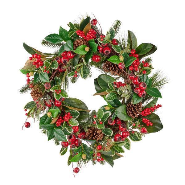 Design Shop 24" Magnlia/Pne/Hlly/Berry Wreath