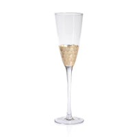 Zodax Vitorrio Gold Champagne Flutes, Set of 4