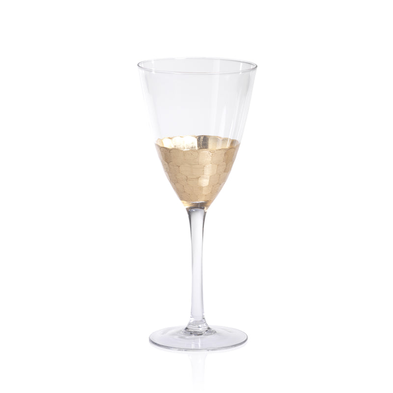 Zodax Vitorrio Gold Wine Glass, Set of 4