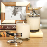Zodax Casablanca Horn Scented Candle Jars, Set of 2