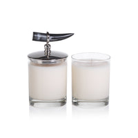 Zodax Casablanca Horn Scented Candle Jars, Set of 2