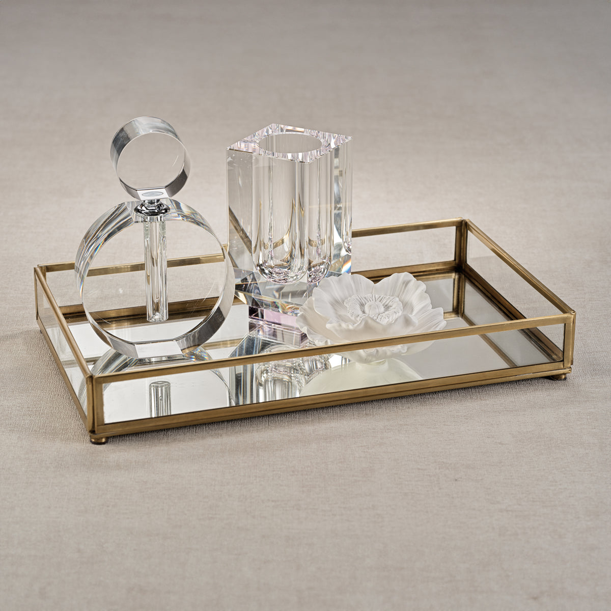 Zodax 6-Inch Tall Amari Double O Glass Perfume Bottle