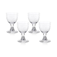 Zodax 5.5-Inch Tall Patia White Wine Glass, Set of 4