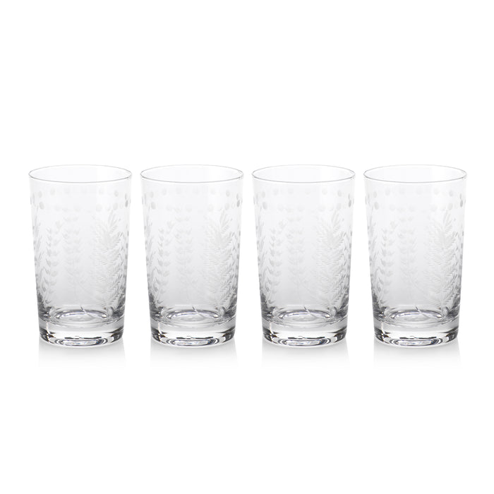 Zodax 5.5-Inch Tall Patia Highball Glasses, Set of 4