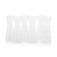 Zodax 6-Piece Zalli Assorted Glass Carafe Set