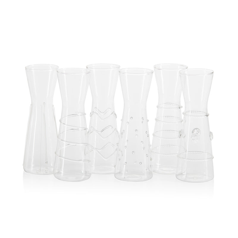 Zodax 6-Piece Zalli Assorted Glass Carafe Set