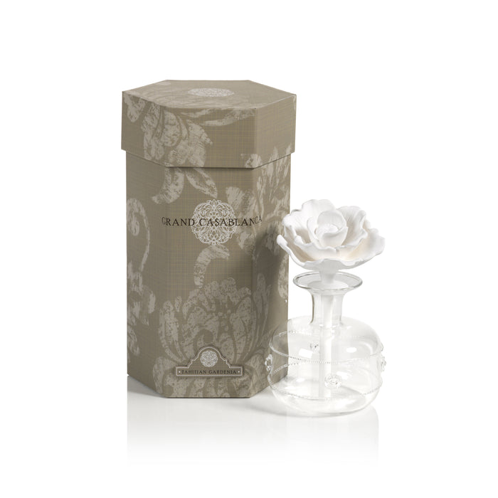 Zodax Grand Casablanca Porcelain Diffuser, Tahitian Gardenia