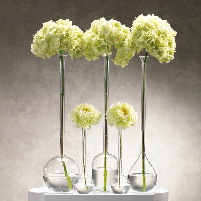 Zodax 21.5-Inch Tall Finley Long Neck Ball Glass Vase