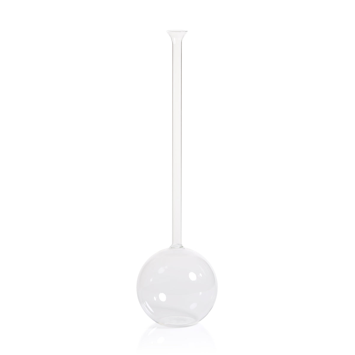 Zodax 21.5-Inch Tall Finley Long Neck Ball Glass Vase