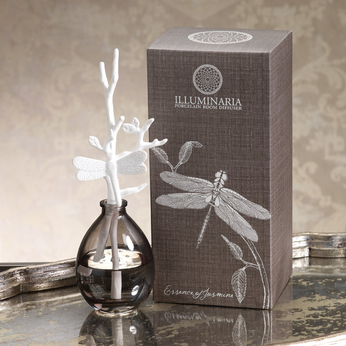 Zodax Illuminaria Porcelain Diffuser, Essence of Jasmine Fragrance