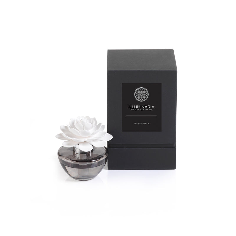 Zodax Illuminaria Porcelain Diffuser, Spanish Dahlia Fragrance