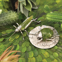Zodax Decorative Green Grasshopper Figurines, Set of 2