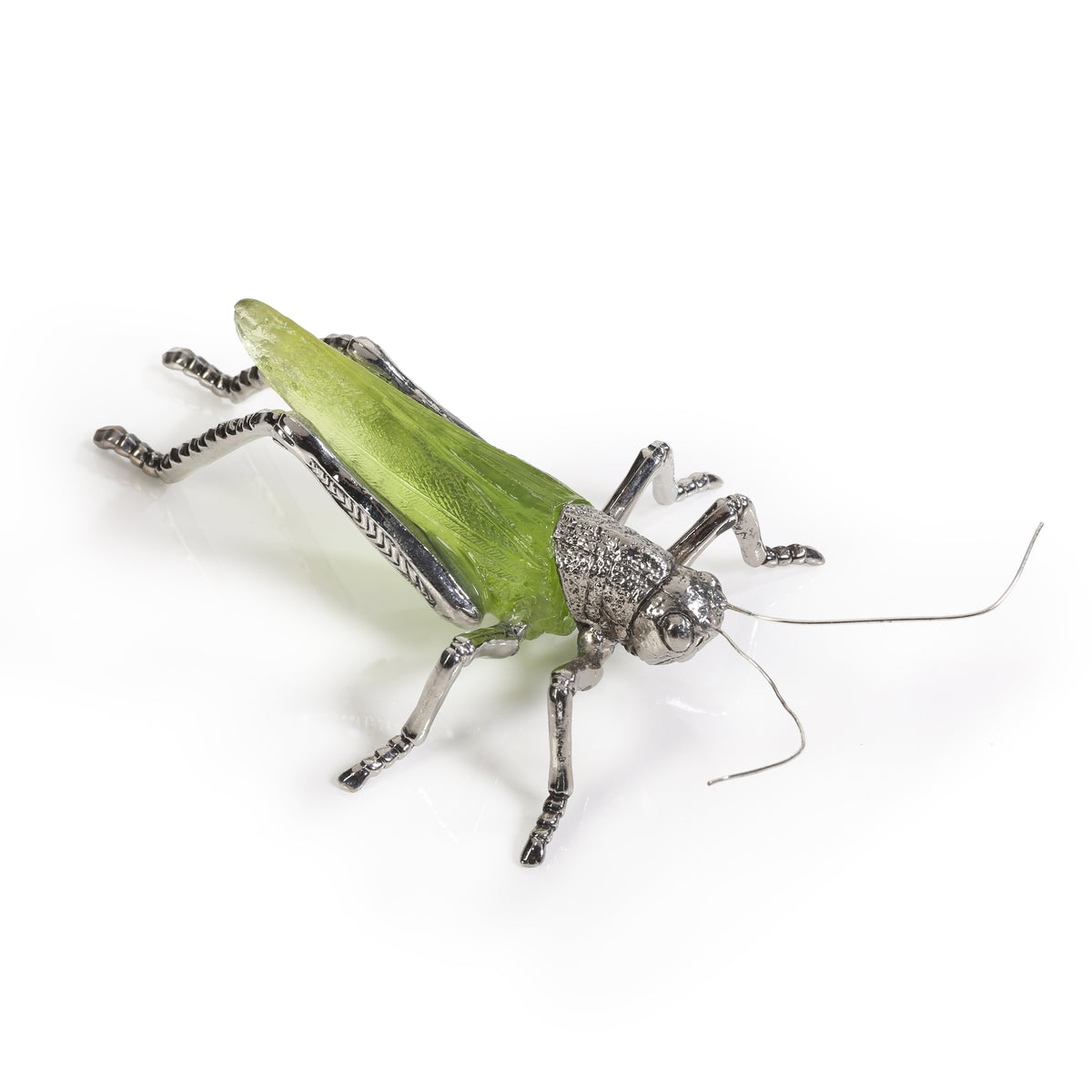 Zodax Decorative Green Grasshopper Figurines, Set of 2