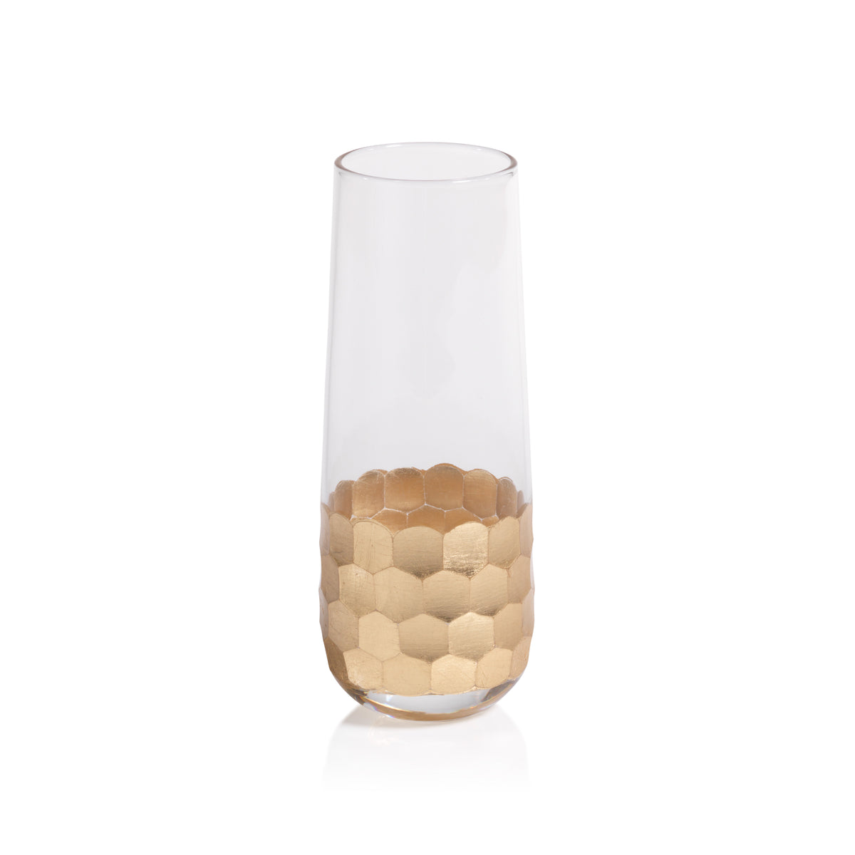 Zodax Vitorrio Stemless Gold Champagne Glasses, Set of 6