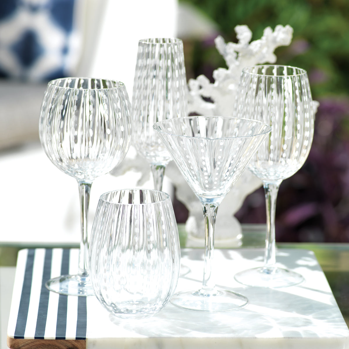 Zodax 8.5-Inch Tall Fintan Wine Goblets, Set of 6