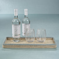 Zodax 5-Inch Tall Fintan Stemless Glass, Set of 6