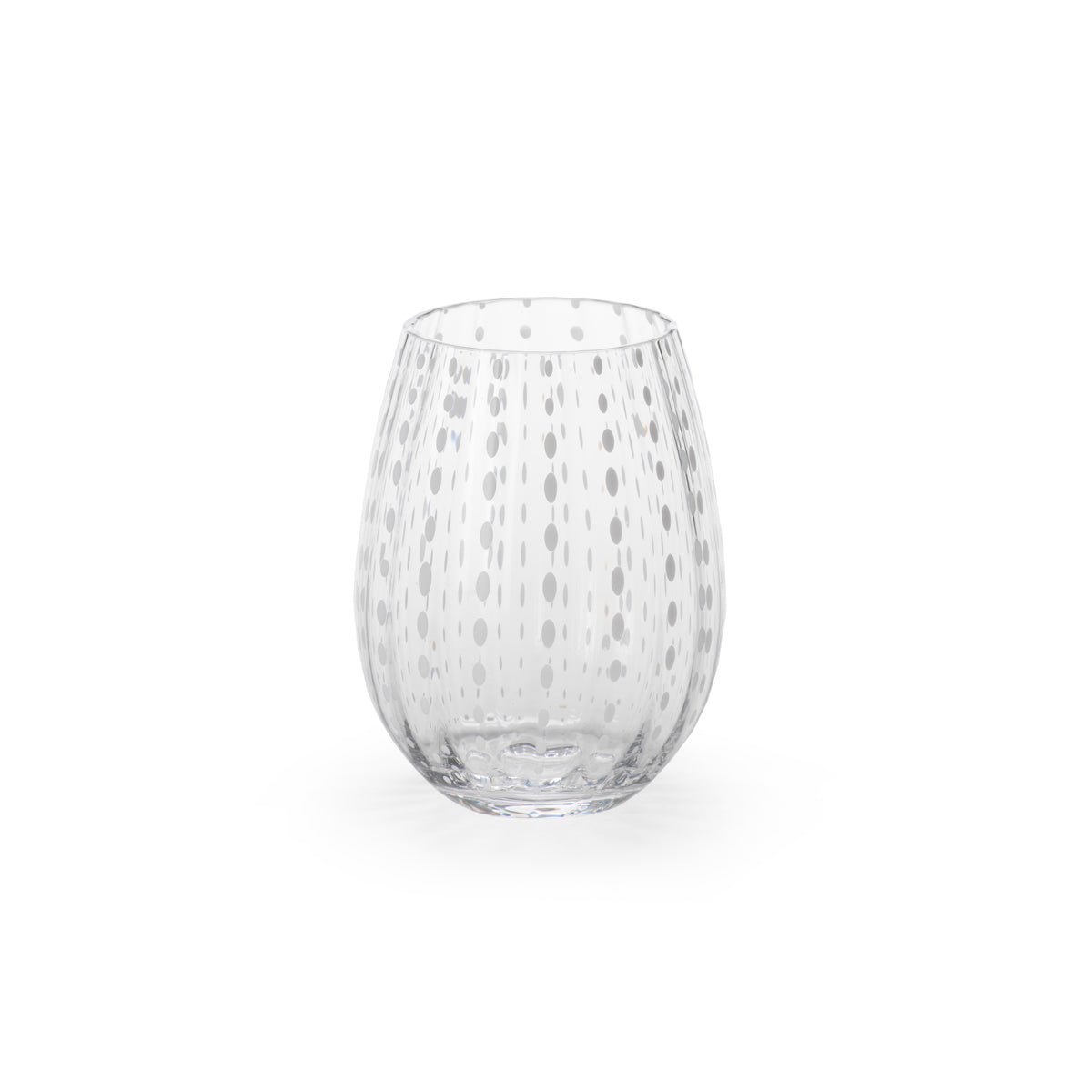 Zodax 5-Inch Tall Fintan Stemless Glass, Set of 6