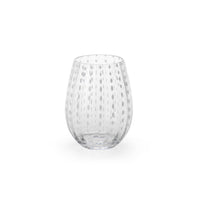 Zodax 5-Inch Tall Fintan Stemless Glass, Set of 6