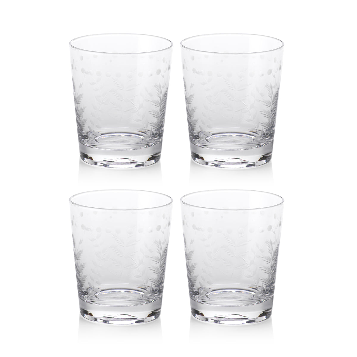 Zodax 4-Inch Tall Patia Old Fashioned Glasses, Set of 4
