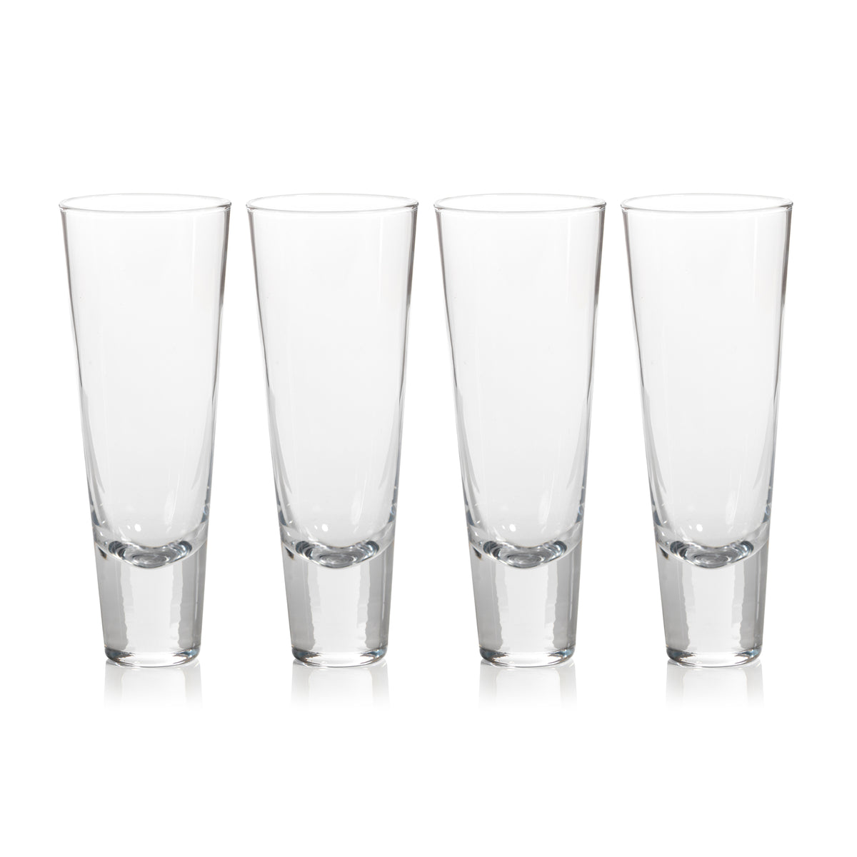 Zodax 7-.25-Inch Tall Anatole Tapered Drinking Glass, Set of 4