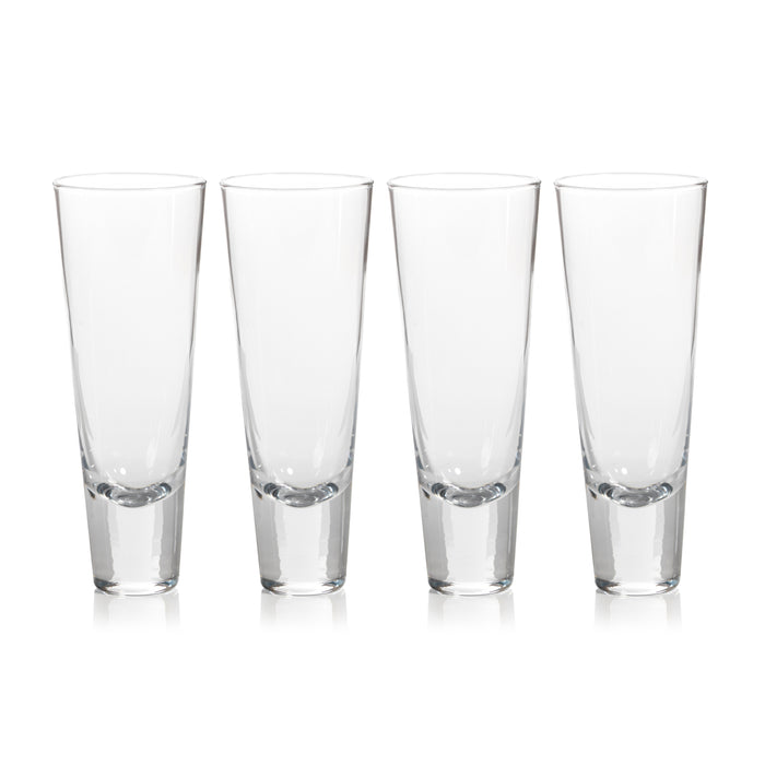 Zodax 7-.25-Inch Tall Anatole Tapered Drinking Glass, Set of 4