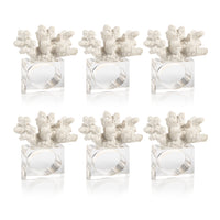 Zodax Minka Coral Napkin Rings, Set of 6