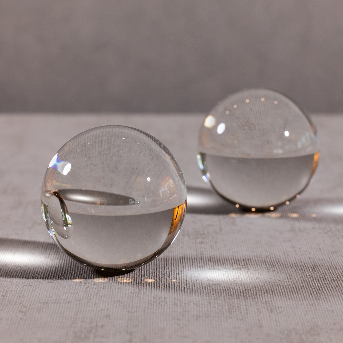 Zodax 4.5-Inch Diameter Jacy Crystal Glass Balls, Set of 2