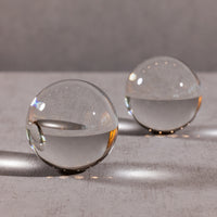 Zodax 4.5-Inch Diameter Jacy Crystal Glass Balls, Set of 2