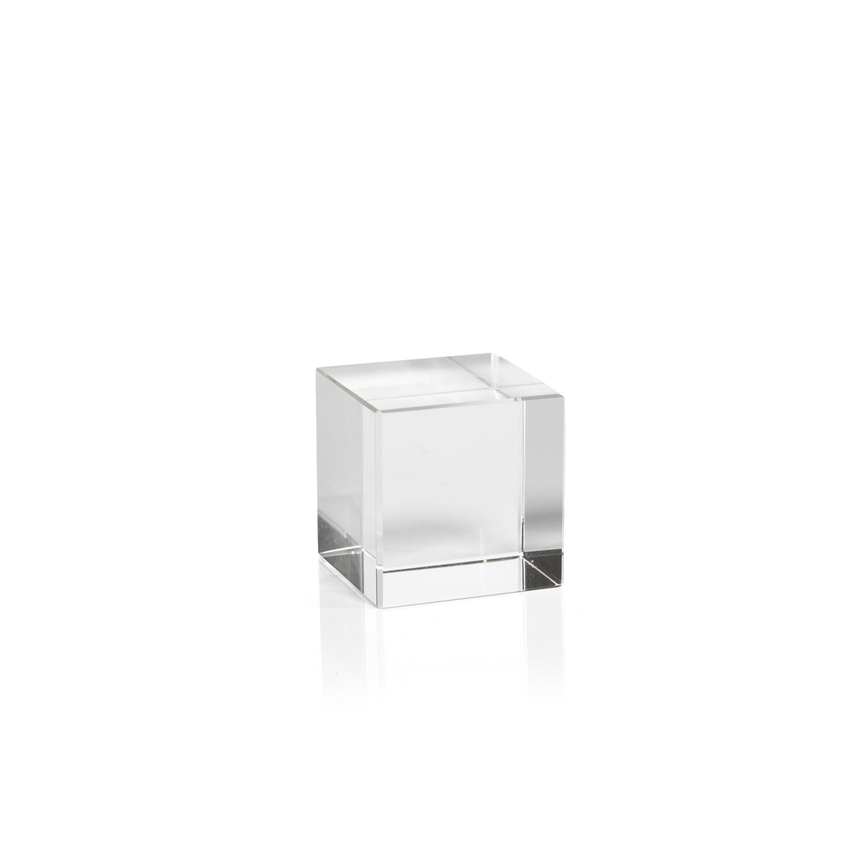 Zodax 2.75-Inch Jacy Crystal Glass Straight Cube, Set of 2
