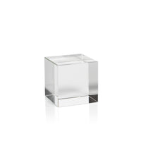 Zodax 3.5-Inch Jacy Crystal Glass Straight Cube- Set of 2